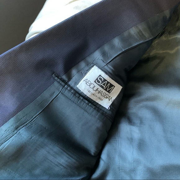 Sam Abouhassan Blazer Blue 46 Canadian Designer - Picture 4 of 9